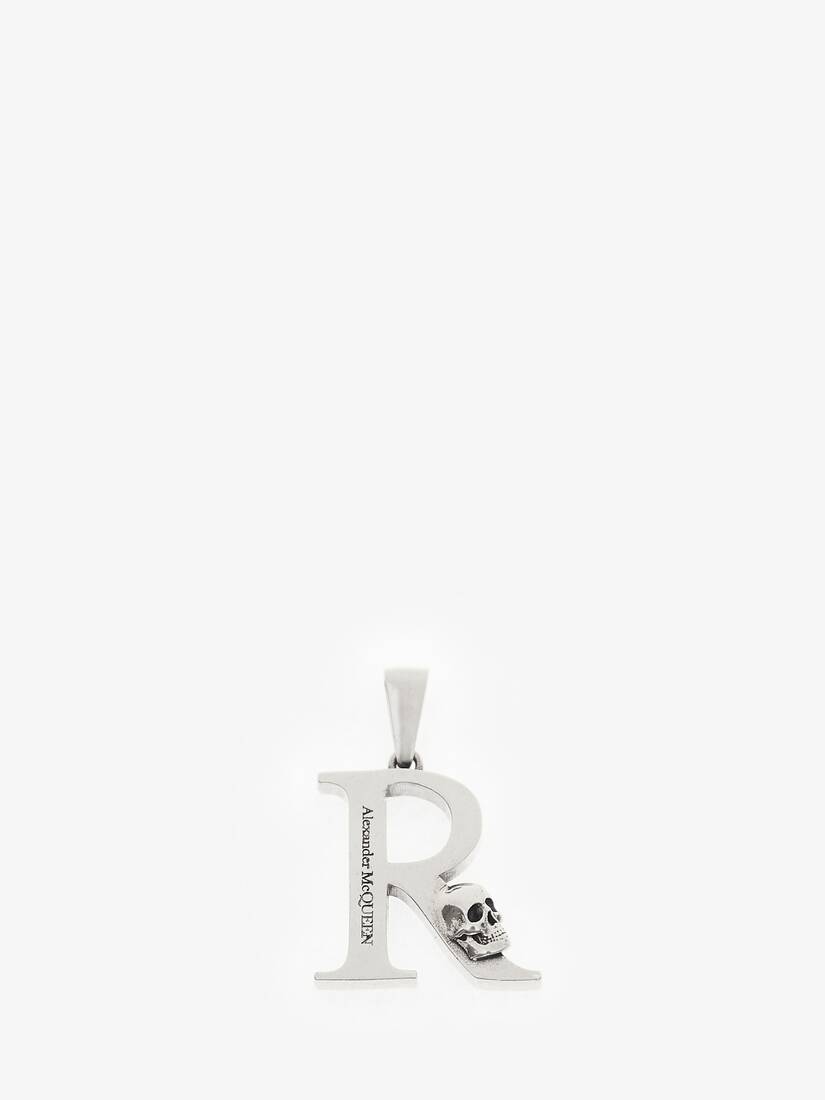 Colgante Abecedario Alexander McQueen Skull Motif Mujer - Plateados - Mexico 497-IYARXJ